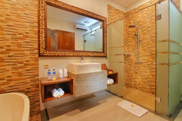 Bathroom with shower & tub